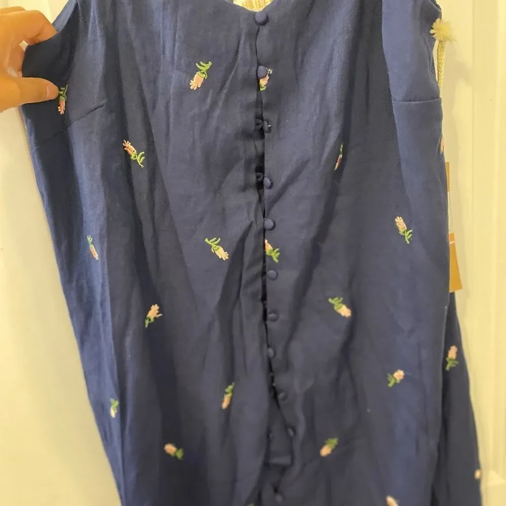 Hayley Lynn navy blue Summer dress size 2 - Picture 3 of 5